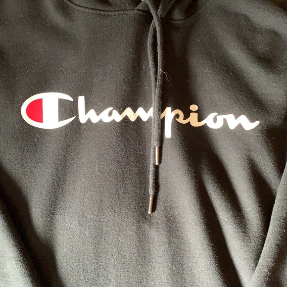 Mens Black Champions Hoodie - Picture 2 of 4